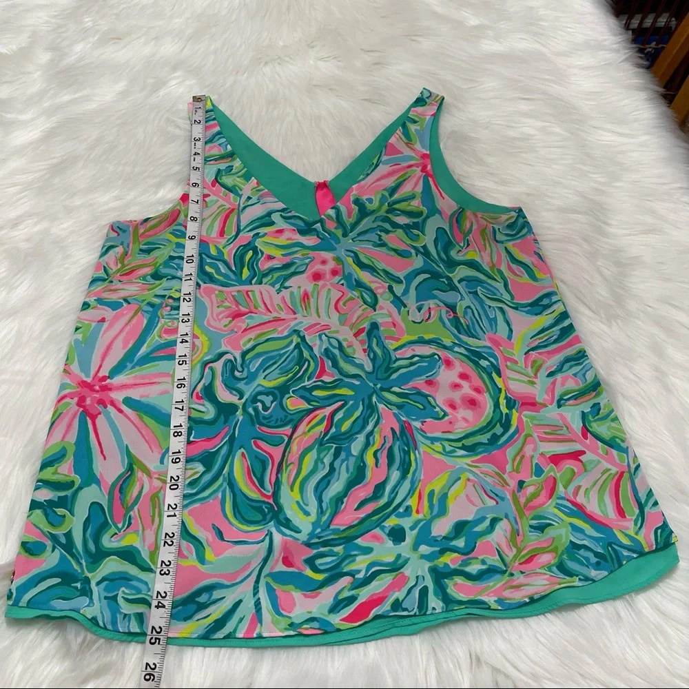 Women’s Lilly Pulitzer Florin Sleeveless V-neck Reversible Tank Top Size Small - Picture 9 of 10